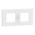 Unica déco signature - plaque de finition - blanc neige - 2p - horiz vert