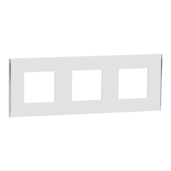 Unica déco subtil - plaque de finition - blanc liseré argent  - 3p - horiz vert