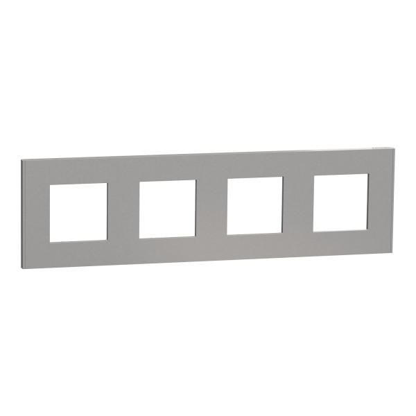 Unica déco - plaque de finition - aluminium - 4 postes - horizontal vertical