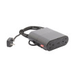 Prise link'on 4x2p+t bs + 2 usb a+c - cord 2,5m wieland  - noir