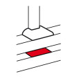 Complément de dérivation plane - pour DLP monobloc prof. 50 - blanc