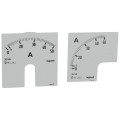 Cadran de mesure (1 rond + 1 carré) pour ampèremètre analogique - 0-50 A