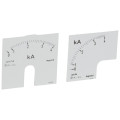 Cadran de mesure (1 rond + 1 carré) pour ampèremètre analogique - 0-4000 A