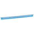 Réglette Mémocab - code coul international - l 2,3 mm - chiffre 6 - bleu