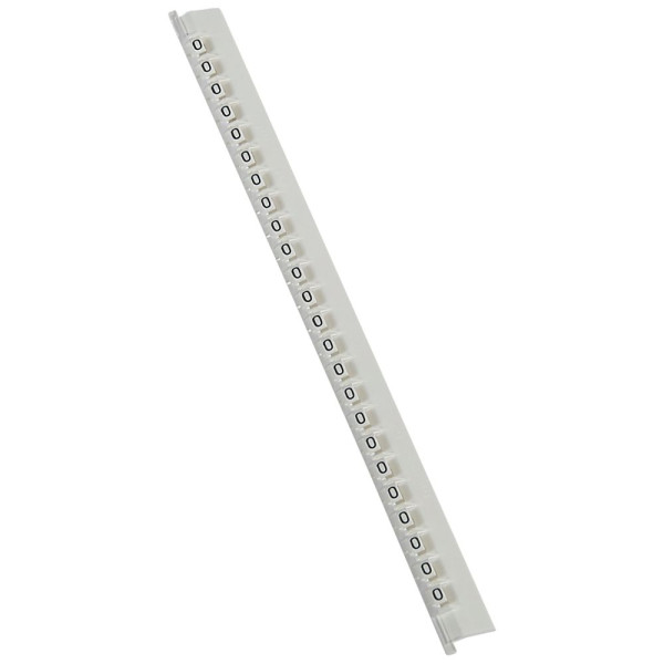 Réglette Mémocab - l 2,3 mm - écriture noire sur fond blanc - lettre majuscule O