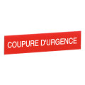 Etiquette autocollante ''coupure d'urgence'' - pour réf. 38098