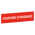 Etiquette autocollante ''coupure d'urgence'' - pour coffret ''bris de glace''