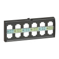 Repère vierge pour bloc doubleur 6 connecteurs RJ45 LCS²