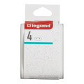 Fiche Multiprise Legrand Extra-Plate Blanc et Gris Clair – avec 4 Prises Latérales 2 P Sans Terre – 6 A