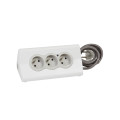 Rallonge Multiprise Blanc et Gris 3 x 2P+T 16 A 230 V avec 2 Chargeurs USB Type A 2,4 A et Support Tablette Intégré Legrand