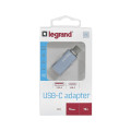 Legrand adaptateur  usb a vers usb c gris