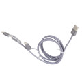 Legrand cable 3 en 1 usb a vers micro usb/usbc/lightning 1m tresse gris
