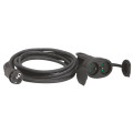 Rallonge - 2P+T 16 A - IP 44 - IK 08 - dble prolongateur - 5 m - noir