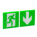 Etiquettes signalisation universelle et recyclable (2) - picto + flèche