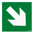 Etiquette signalisation universelle et recyclable - flèche à droite (à 45°)