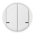 Enjoliveur Céliane pour Interrupteur Double Connecté With Netatmo - Blanc