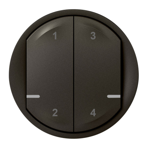 Enjoliveur Céliane pour commande sans fil 4 scénarios - finition graphite Netatmo