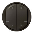 Enjoliveur Céliane pour commande sans fil 4 scénarios - finition graphite Netatmo