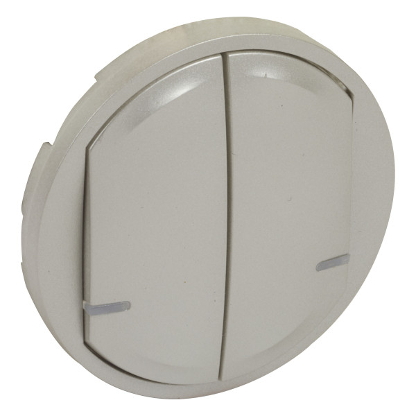 Enjoliveur Céliane double connecté titane pour interrupteur Netatmo