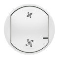 Enjoliveur Céliane pour commande VMC sans fil - Blanc, compatible Netatmo