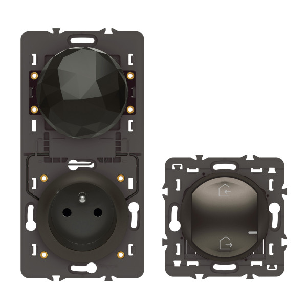 Pack de démarrage Céliane connecté With Netatmo, sans plaque, finition graphite