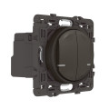 Interrupteur Double Connecté Céliane 2x250W Graphite avec Neutre Compatible Netatmo