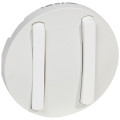 Enjoliveur Etroit Blanc pour Double Interrupteur, Va-et-Vient ou Poussoir Céliane Legrand