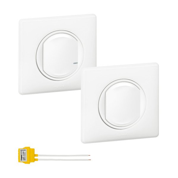 Prêt-à-poser va-et-vient sans fil/pile Céliane With Netatmo - Blanc