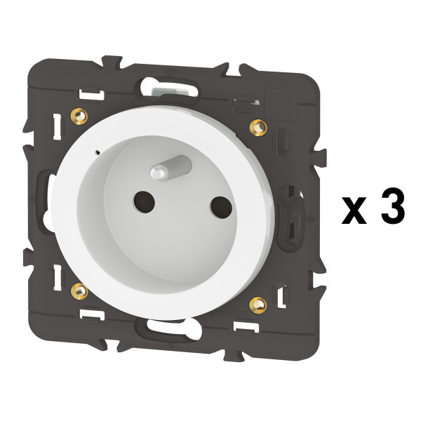 Pack 3 Prises Connectées Céliane With Netatmo 16A avec Suivi Conso - Compatibles Home + Control