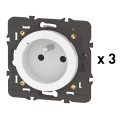 Pack 3 Prises Connectées Céliane With Netatmo 16A avec Suivi Conso - Compatibles Home + Control
