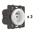 Pack 3 Prises Connectées Céliane With Netatmo 16A avec Suivi Conso - Compatibles Home + Control