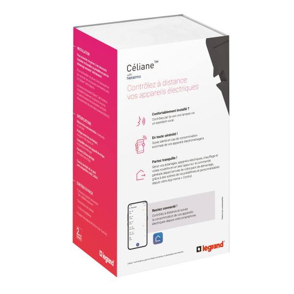 Pack 3 Prises Connectées Céliane With Netatmo 16A avec Suivi Conso - Compatibles Home + Control