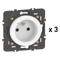 Pack 3 Prises Connectées Céliane With Netatmo 16A avec Suivi Conso - Compatibles Home + Control