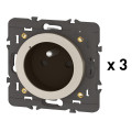Pack 3 Prises Connectées Céliane 16A Titane avec Suivi de Conso - Netatmo