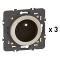 Pack 3 Prises Connectées Céliane 16A Titane avec Suivi de Conso - Netatmo