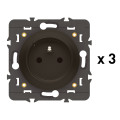 Pack de 3 Prises Connectées Céliane With Netatmo 16A avec Mesure de Consommation - Graphite
