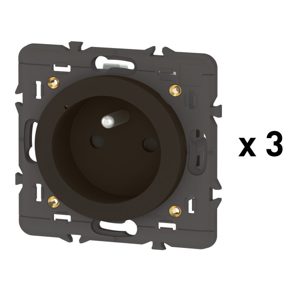 Pack de 3 Prises Connectées Céliane With Netatmo 16A avec Mesure de Consommation - Graphite