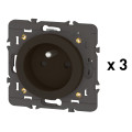 Pack de 3 Prises Connectées Céliane With Netatmo 16A avec Mesure de Consommation - Graphite