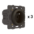 Pack de 3 Prises Connectées Céliane With Netatmo 16A avec Mesure de Consommation - Graphite