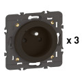 Pack de 3 Prises Connectées Céliane With Netatmo 16A avec Mesure de Consommation - Graphite