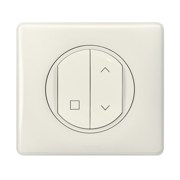 Interrupteur pour volets roulants blanc Legrand Céliane connectée sans fils, sans pile Self-e