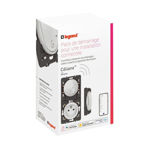 Pack de démarrage connecté Legrand Céliane with Netatmo prise passerelle et 1 commande sans fil