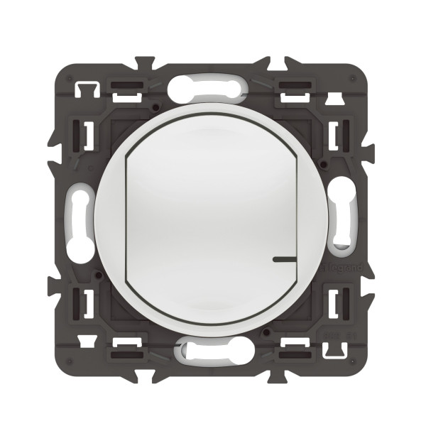 Interrupteur connecté sans Neutre Céliane With Netatmo avec variateur et enjoliveur blanc