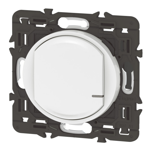 Interrupteur connecté sans Neutre Céliane With Netatmo avec variateur et enjoliveur blanc