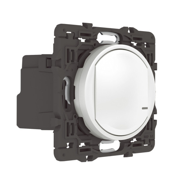 Interrupteur connecté sans Neutre Céliane With Netatmo avec variateur et enjoliveur blanc