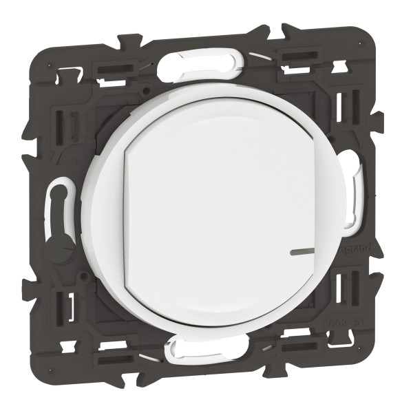 Interrupteur connecté sans Neutre Céliane With Netatmo avec variateur et enjoliveur blanc