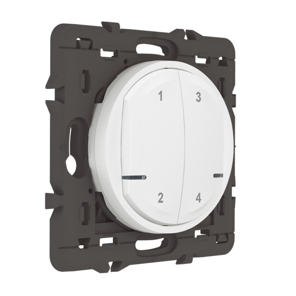 Commande sans fil 4 scénarios Céliane With Netatmo, blanc, sans plaque