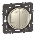 Commande sans fil 4 scénarios Céliane With Netatmo, titane, sans plaque