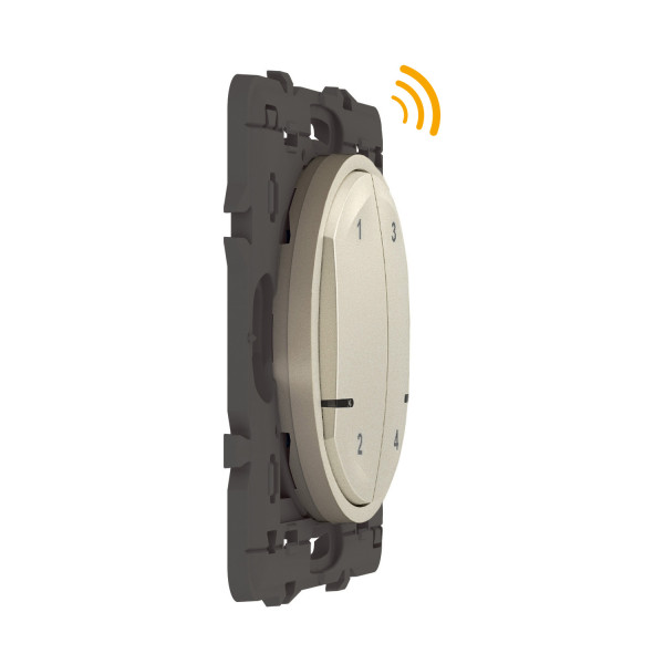 Commande sans fil 4 scénarios Céliane With Netatmo, titane, sans plaque
