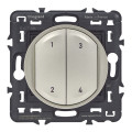 Commande 4 scénarios sans fil, sans pile Céliane With Netatmo - titane